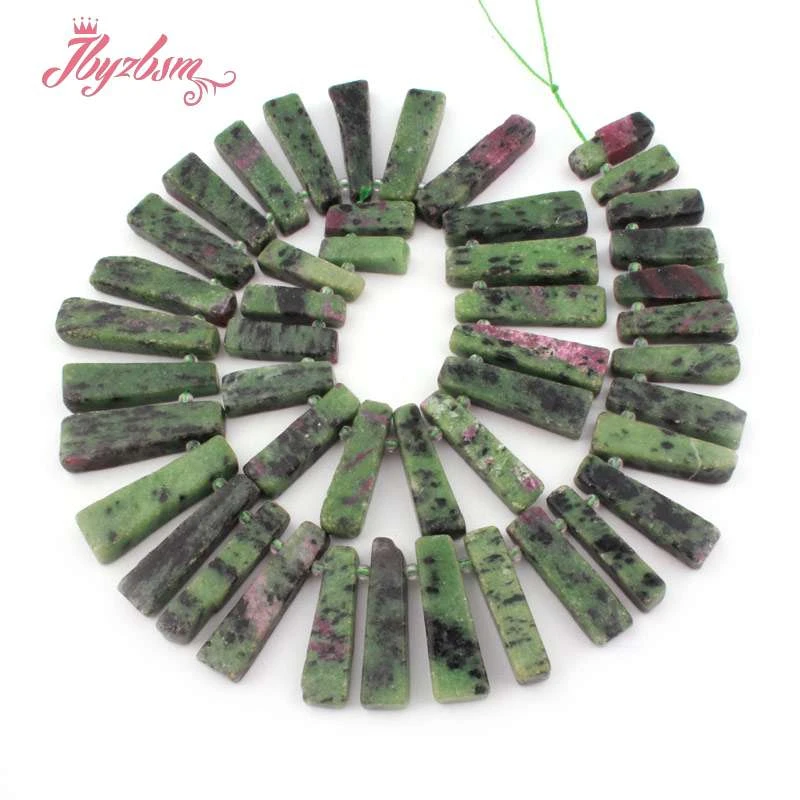 5x10-7x33mm Charoite опал, кварц, Агатовая палочка рыхлый натуральный камень бусины для DIY для изготовления украшений ожерелья Браслет серьги 15" - Цвет: Zoisite