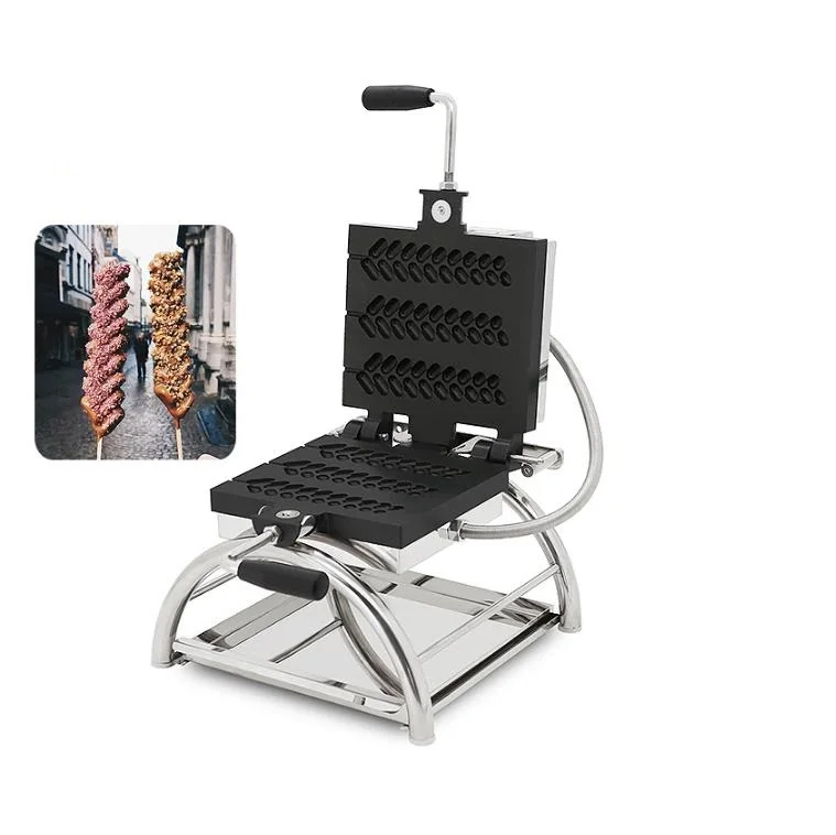 

Industrial Waffle on a Stick Machine Lolly Waffles Maker Electric Waffle Stick Baker Leaff Waffle Baking Iron Pan