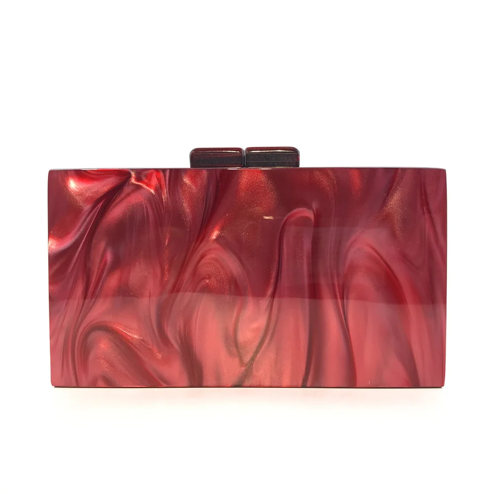 

2020 Women Pearl Marble Mirror Inside Acrylic Clasp Lady Shoulder Handbag Party Beach Summer Girl Lady Evening Box Day Clutches