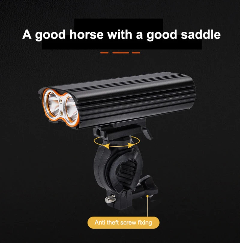 

Фонарь велосипедный светодиодный водонепроницаемый с зарядкой от USB, 4400 мА · ч