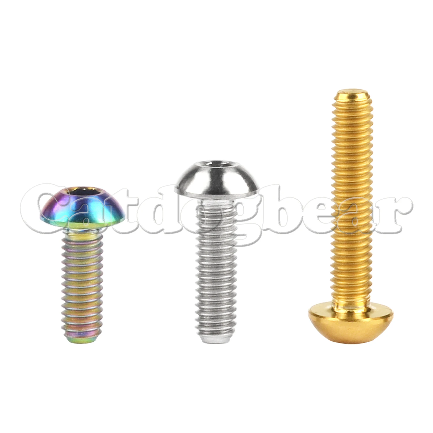 

Catdogbear Titanium Ti Bolt M3x8 10 15mm Button Allen Key Half Round Head Screws for Bicycle Parts 1 Pcs