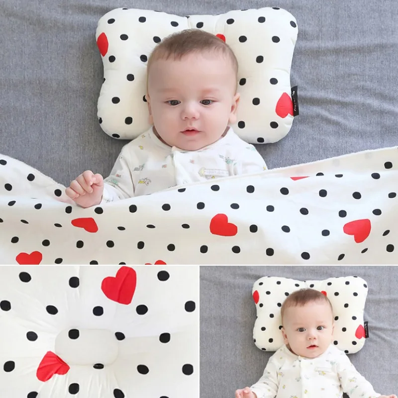 

Baby Nursing 3D Sleeping Soft Pillows Anti-deflection Head For Newborn Breathable Head Protection Mat Antirollover Sleep Locator