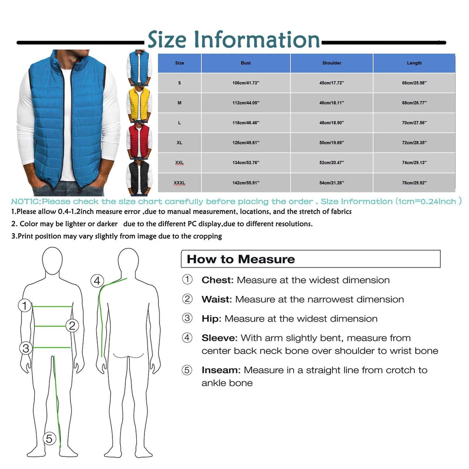 Мужской осенне-зимний модный однотонный жилет на молнии без рукавов с