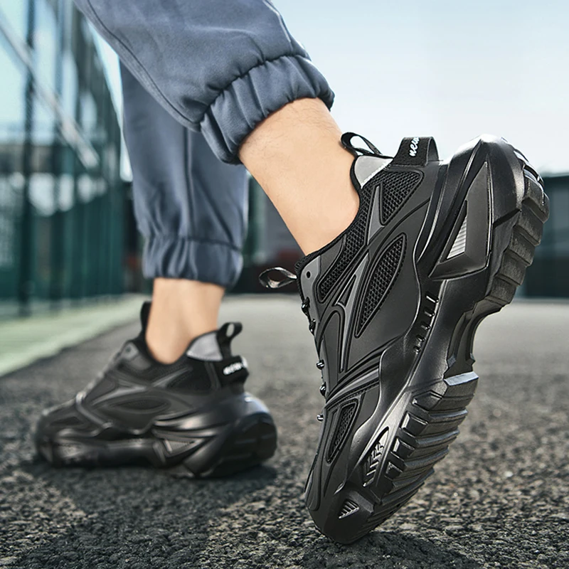 

Мужские кроссовки для тренировок sпоблизости, Повседневная дышащая спортивная обувь, черные
