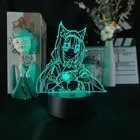 3D лампа лучшие продажи Батарея Nekopara ванили для костюмированной вечеринки по японскому аниме проектор 3D ночной Светильник будильник база светильник Delineascope Offcie