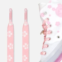 120cm thicken laces shoe athletic string no elasticity flat shoelaces of sport cherry blossom women sneaker lacet shoelaces 2021