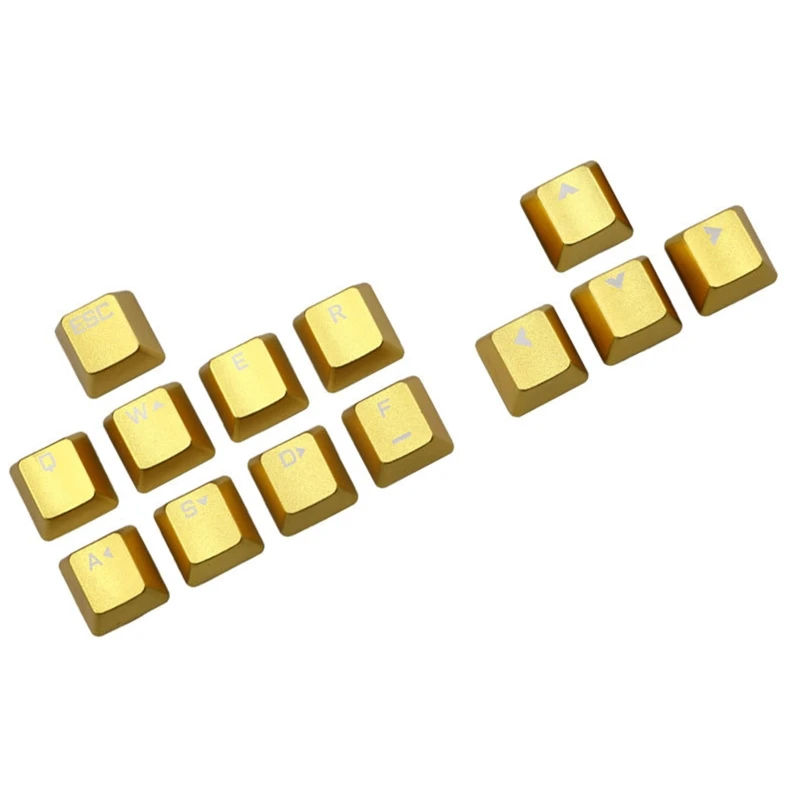 

Replaceable Front Engraving Mechanical Keyboard Metal Keycaps ESC QWERASDF Arrow Cross Shaft Key Cap