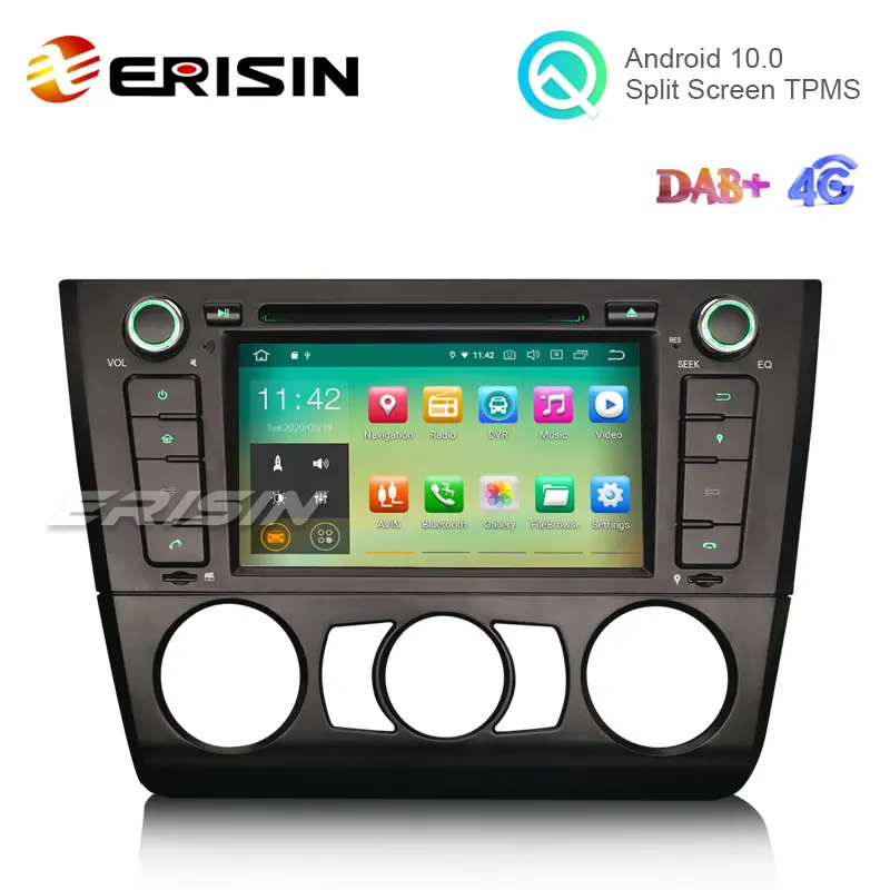 Erisin 5140 7 &quotчетырехъядерный Android 10 0 автомобильный DVD плеер GPS DAB + 4G WiFi радио для BMW E82