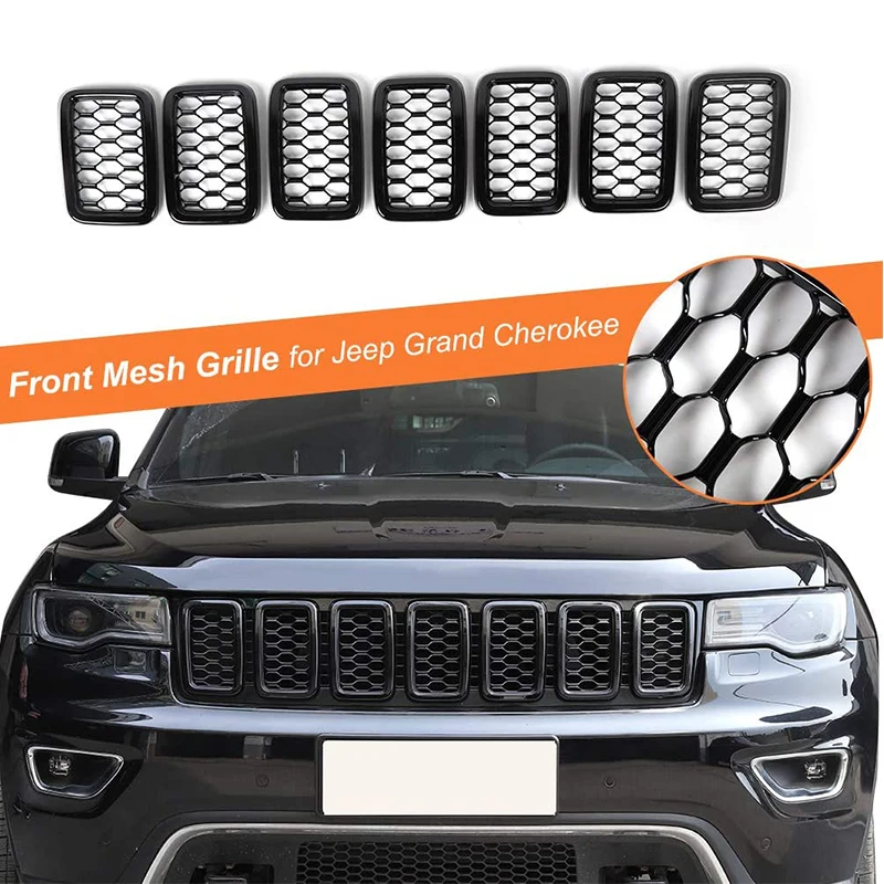Автомобильные передние сетчатые гоночные Грили из АБС-пластика для Jeep Grand Cherokee 2017