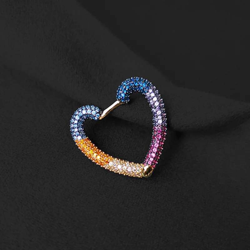  S925 sterling silver new seven-color star-shaped single ear clip multi-layer temperament trend style ladies jewelry | Украшения и