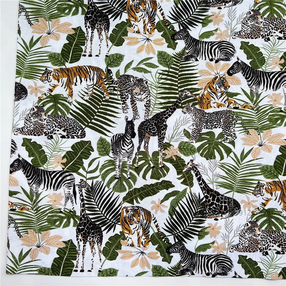 Wide110 см мультяшное животное жираф Зебра лошадь печатная хлопчатобумажная ткань