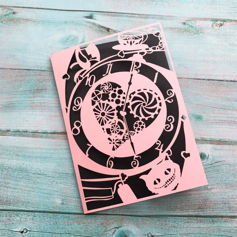 50 шт 24 цвета лазерная резка Любовь Сердце пригласительная карта свадебное