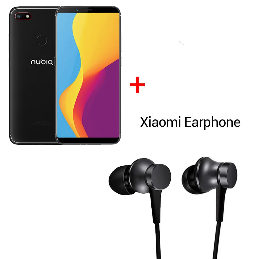 Глобальная Версия ЕС zte Nubia V18 UI 5,1 мобильный телефон 4 Гб+ 64 Гб 6,0" Snapdragon 625 Octa Core 18: 9 Полный Экран Face ID 4000 мАч 13MP - Цвет: Black N Earphone