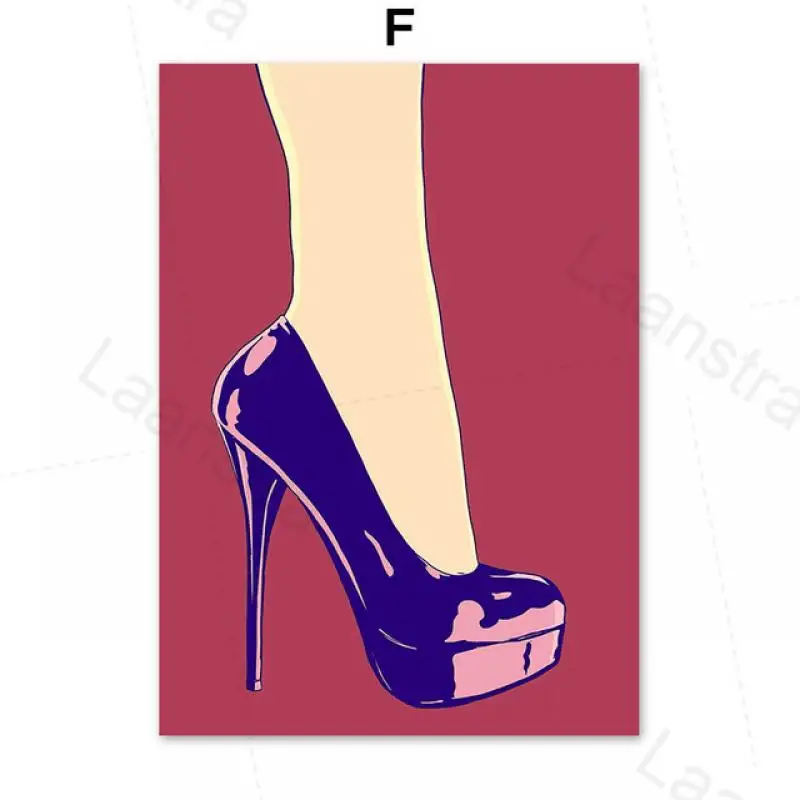 

Comics Fashion Decor Poster Canvas Painting Print Red Lip High Heels Sexy Woman Hip Hop Picture Wall Art Home Decor Girl Room De