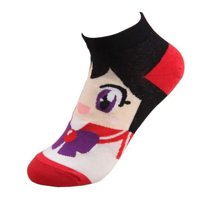 Sailor Moon-calcetines de dibujos animados de Chibiusa, Hino, Rei, Kino, Makoto, informal, Cosplay, para ni&ntilde;os, regalos de navidad-4