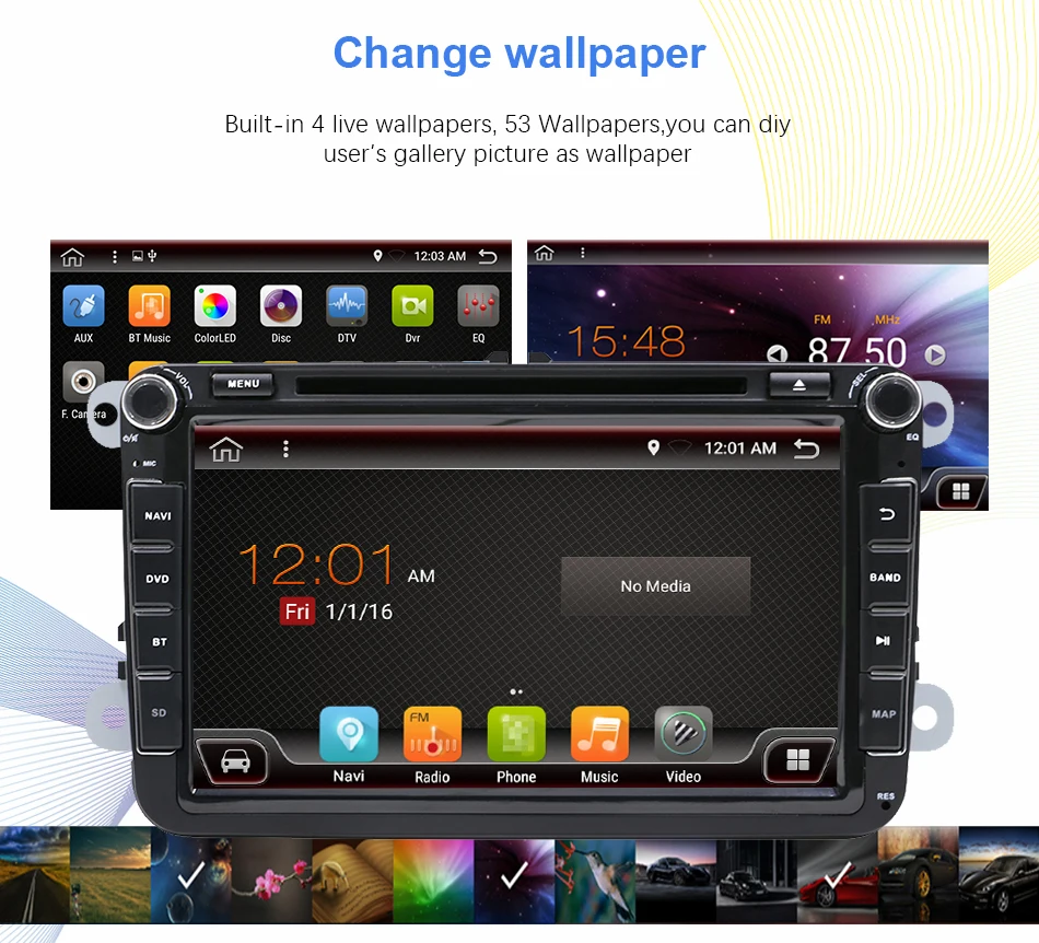 Eunavi 8 ''2 din Android 9 Автомобильный dvd Радио для VW Volkswagen Polo Jetta passat b6 b7 cc fabia skoda Touran golf 6 Tiguan gps Navi