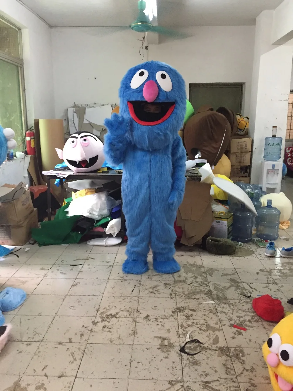 Костюм-талисман вампира Улица Сезам мультяшная одежда костюм маскоте унисекс