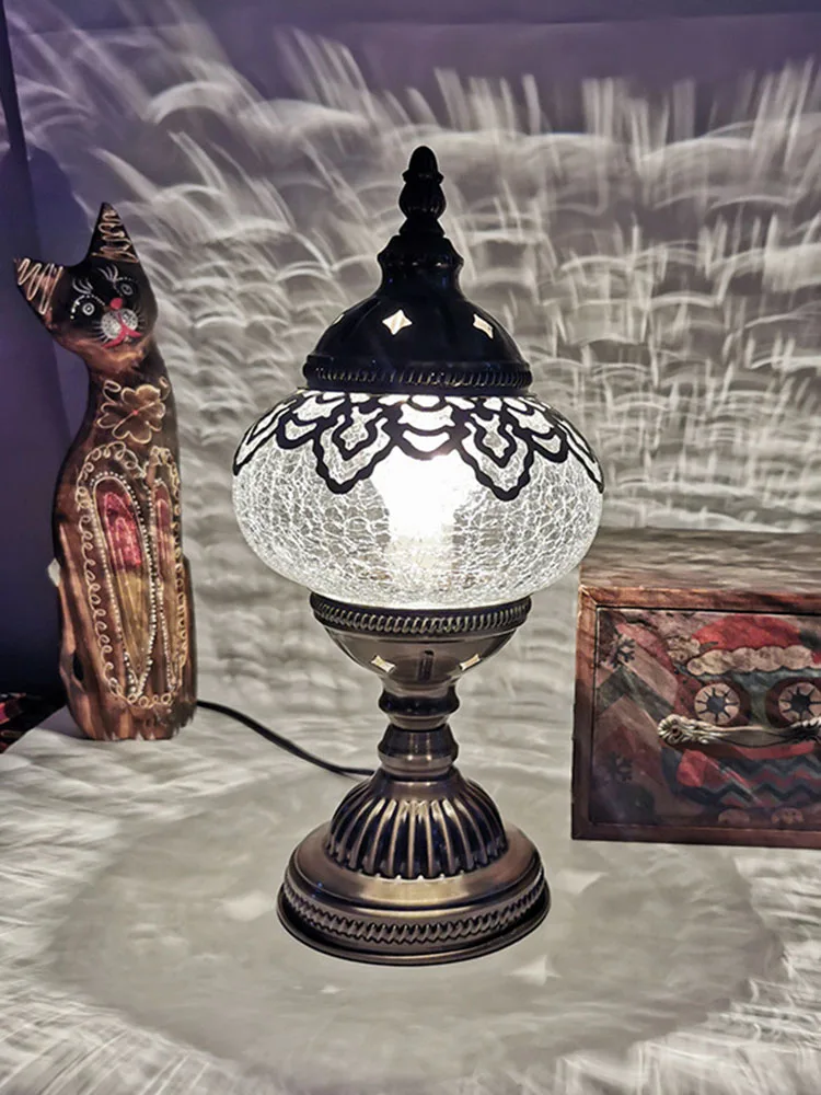 

Glass Table Lamp Cafe Bar Hotel Indoor Crystal Table Lamp