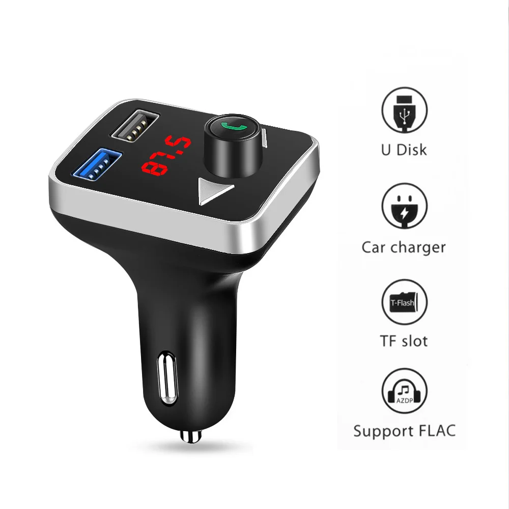 Автомобильный FM модулятор с Bluetooth 3 1 А два USB порта автомобильное зарядное