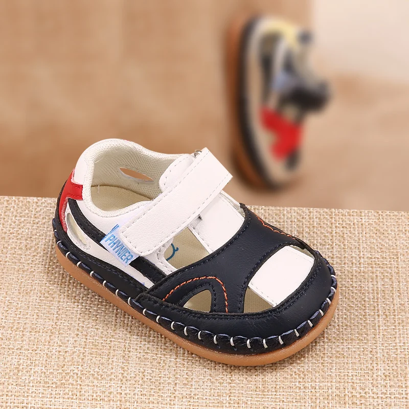 

baby toddler shoes 0-1-2 years old children's sandals spring and summer handmade soft-soled shoes infant leather shoes men