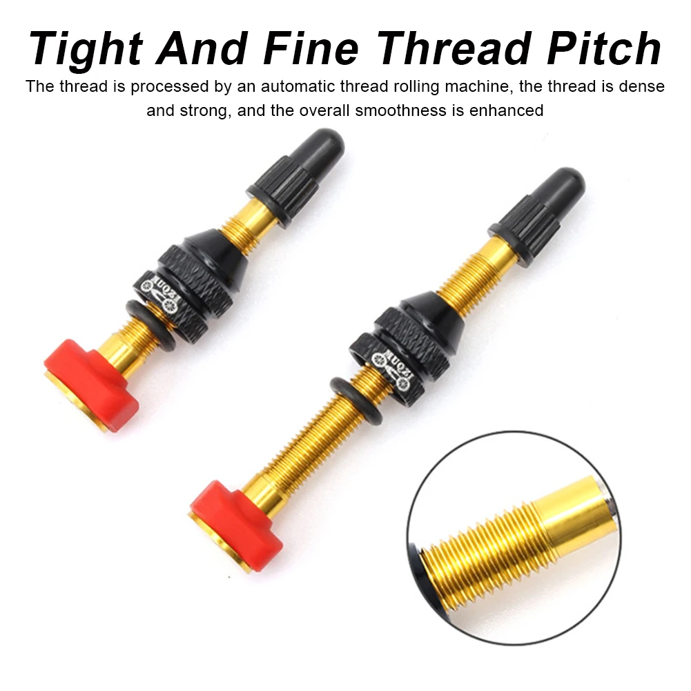 

2Pcs MTB Road Bicycle Presta Tubeless Air Valve 40mm 60mm Tubeless Wheel Tyre F/V Valve Aluminum Alloy Bike Vacuum Tire Nozzle