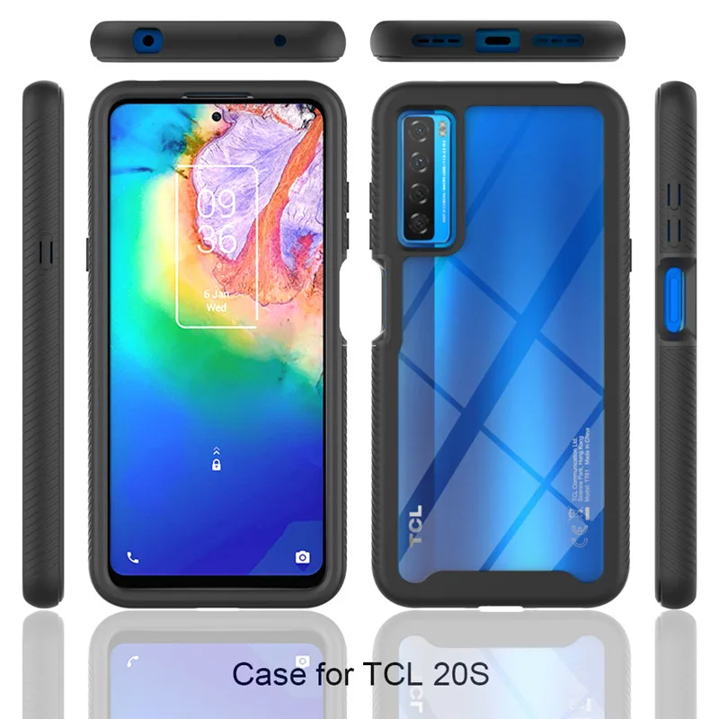 

Crystal Case For TCL 20 5G 2021 Silicon Bumper Hard Back Panel Etui TCL 20S 20 Pro Transparent Case for TCL 20L 20L+ Cover