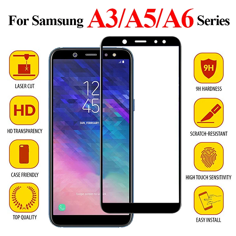 Защитное стекло для samsung a5 2017 2016 2018 на samsyng a6 plus a3 защита экрана 3 5 6 a защитное