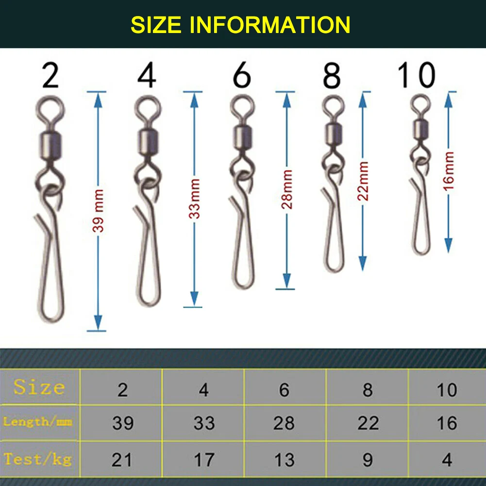 100 шт. роликовый поворотный подшипник баррель рыболовная оснастка разъем с