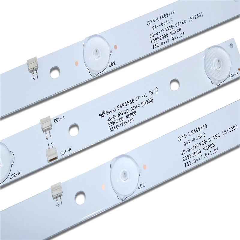  3pcs/set LED backlight strip lamp for LED39C310A  JS-D-JP3910-071EC JS-D-JP3910-061EC E39DU1000 MCPCB JS-D-JP3920-071EC