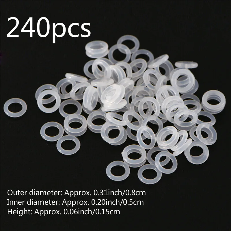 

240pcs Rubber O Ring Keyboard Switch Dampeners Keyboards Accessories White For Keyboard Dampers Keycap O Ring Replace Part