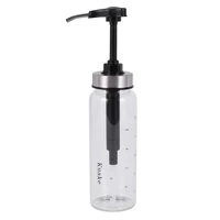 new sauce pump dispenser with glass bottle leakproof kitchen condiment dispenser for honey ketchup mustard mayo