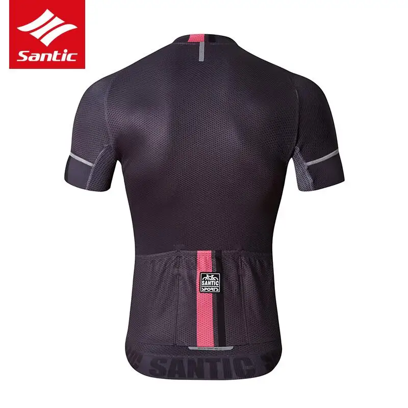 Мужская велосипедная майка Santic с коротким рукавом Pro Fit дышащая быстросохнущая