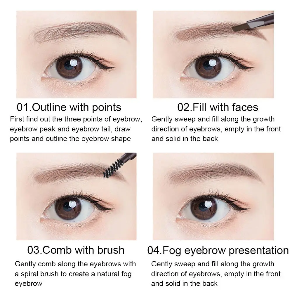 1 шт. двухсторонняя треугольная ручка для бровей трехмерный Многофункциональный