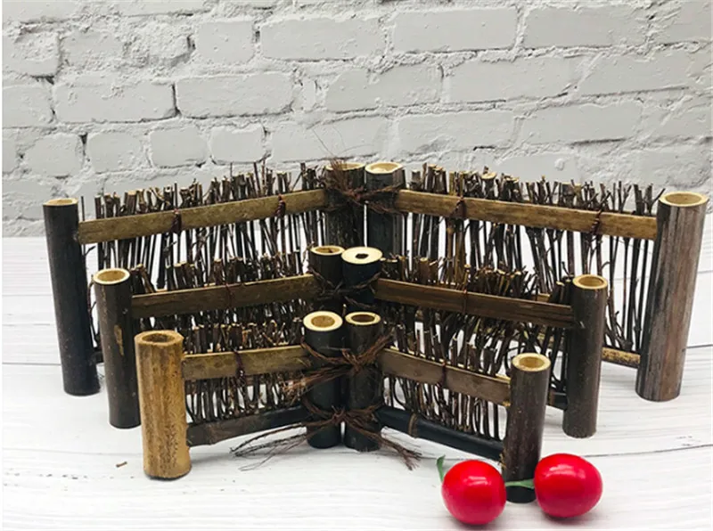 Vintage bamboo sushi dish bamboo fence Japanese Korean fence plate Cuisine Sushi Boats Bamboo Creative Exquisite Sushi Tools