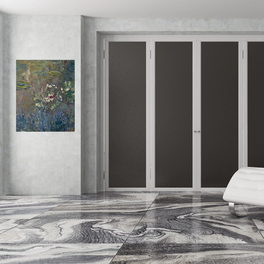 

Water Lilies and Agapanthus by Claude Monet Landscape Picture Wall Art for Bathroom Bedroom Office Home Decor Customized