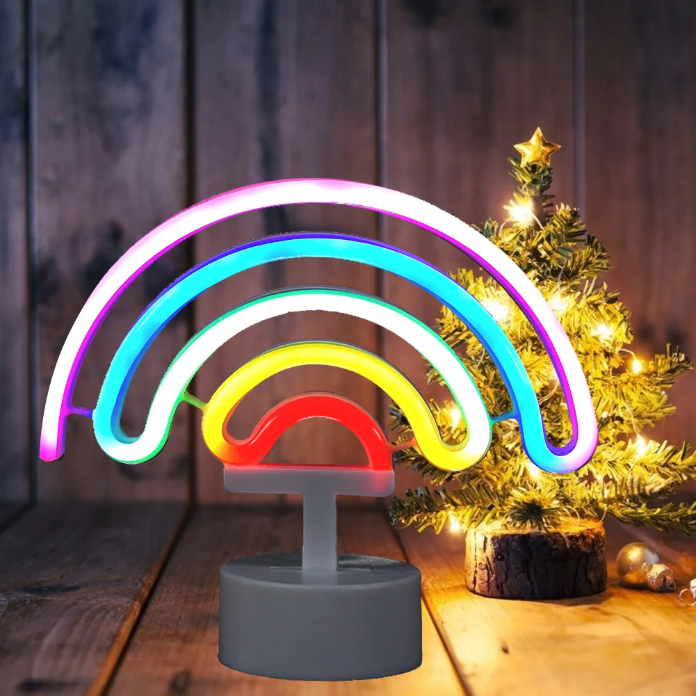 

LED Neon Light Wall Art Sign Lights Rainbow Model Lamp Colorful Neon Lamp Home Party Wedding Decoration Xmas Gift
