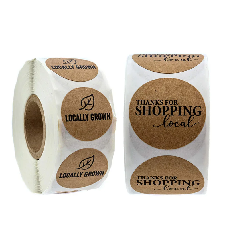 500 шт локально выращенные спасибо за покупки местные бирки наклейки для милых