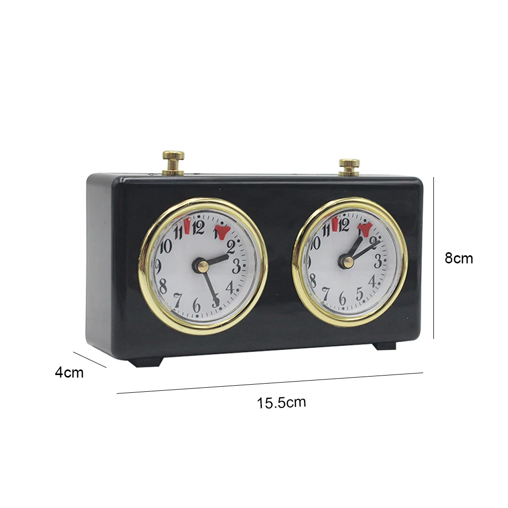 

Portable International Checkers&Chess Board Game Accessory Windup Chess Clock Timer Mechanical Competition Count Up Down Analog