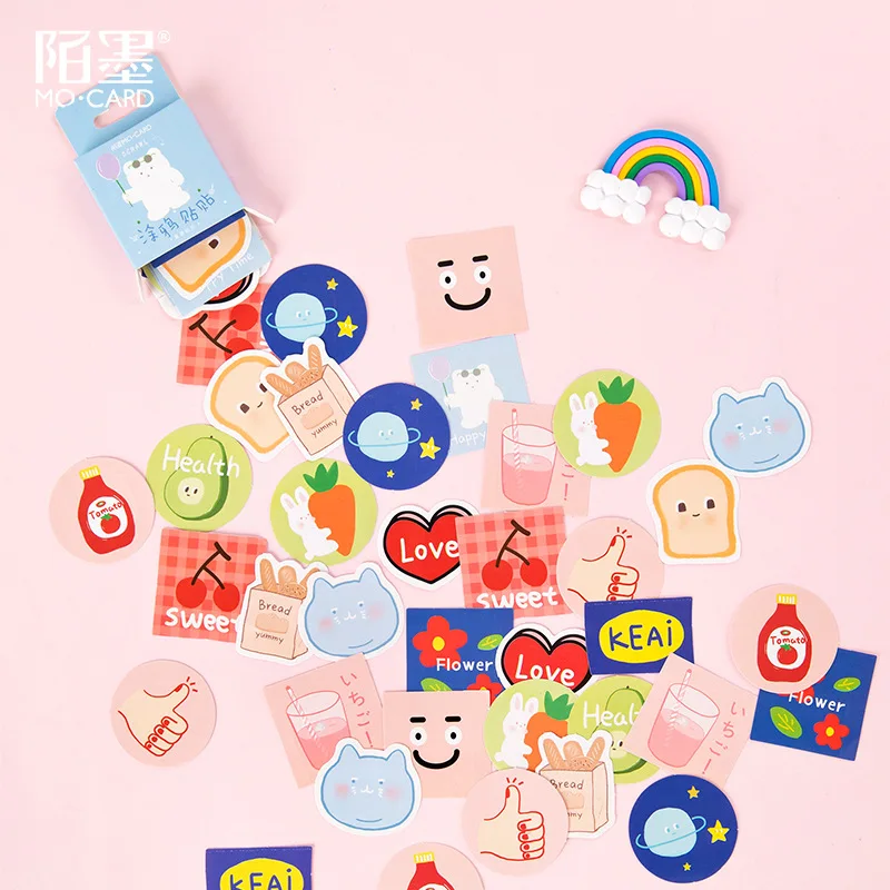 Набор стикеров Tasty завтрак Kawaii s 45 шт./упак. декоративные наклейки для