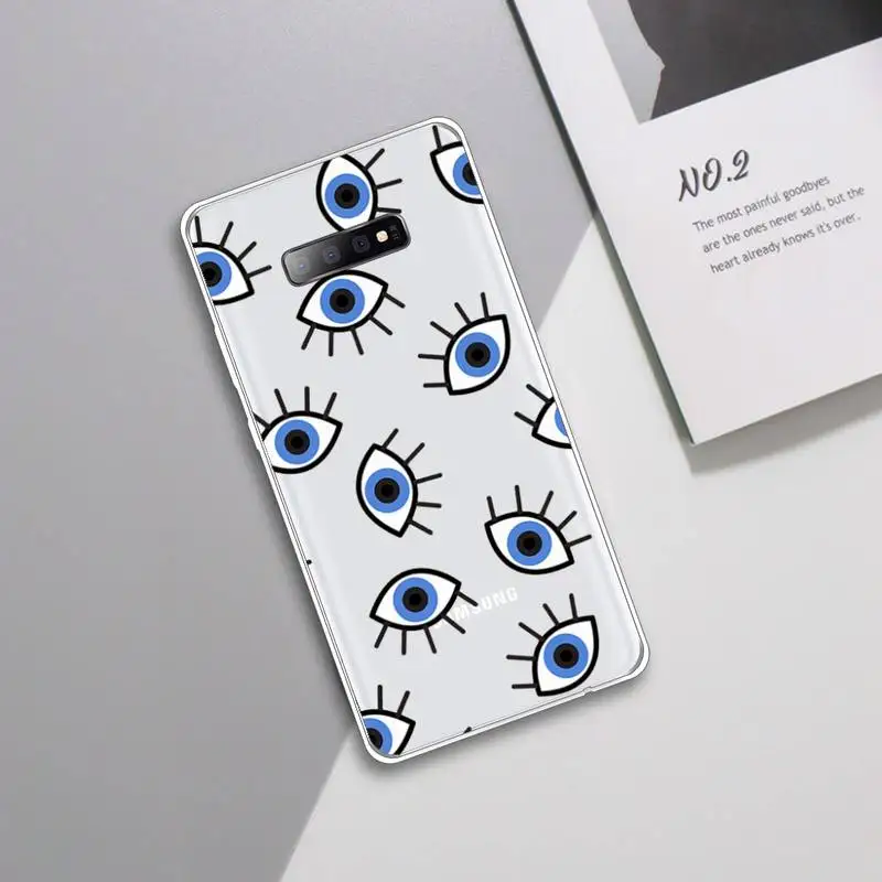 

Demon eyes minimalist design Phone Case Transparent For Samsung Galaxy A 71 21s S note 8 9 10 plus 20 ultra