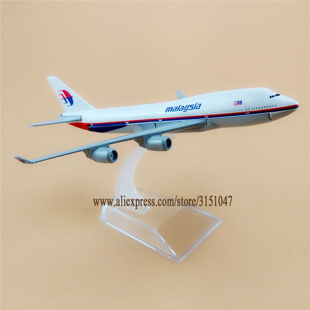 Металлический сплав модель самолета B747 авиакомпании Малайзия Боинг 747 для детей