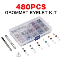 480pc grommet set metal eyelet button spray paint shoe eye button grommet eyelet kit 12 color eyelet installation tool