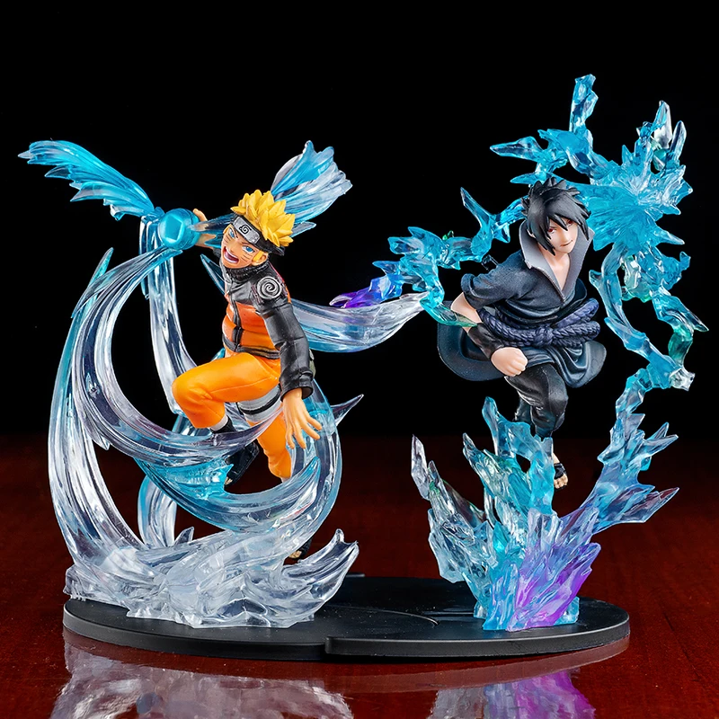 

Naruto GK Toy Wind Legend Vortex Naruto Sasuke Uchiha Fetter Combination Hand-Made Model Birthday Gift Japanese Cartoon Unisex