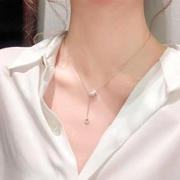 titanium steel luxury small waist necklace womens fashion chain words simple temperament pendant collarbone necklace
