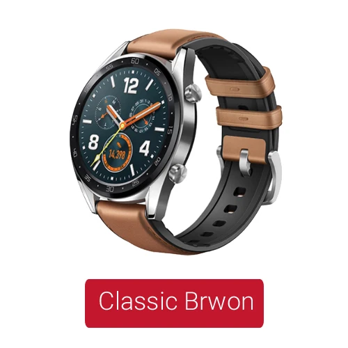 Huawei Watch GT Смарт часы Поддержка gps 14 дней Срок службы батареи 5 атм водонепроницаемый телефонный Звонок трекер сердечного ритма для Android iOS - Цвет: Silver
