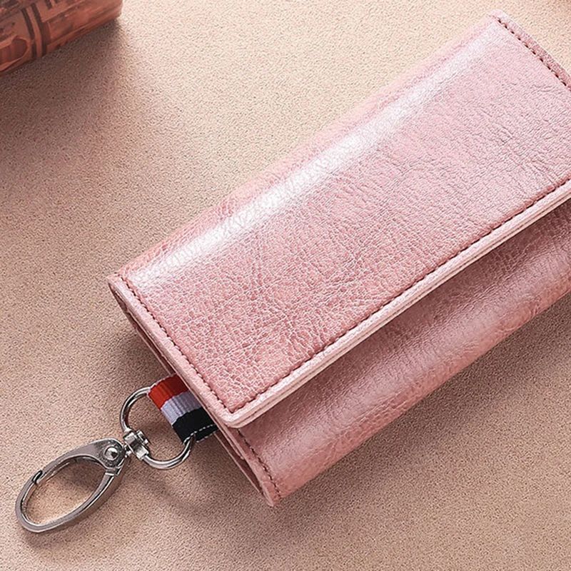 

Key Wallet Men Women Leather Car Key Holders Housekeeper For Men Retro Multifunctional Home Keychain Case