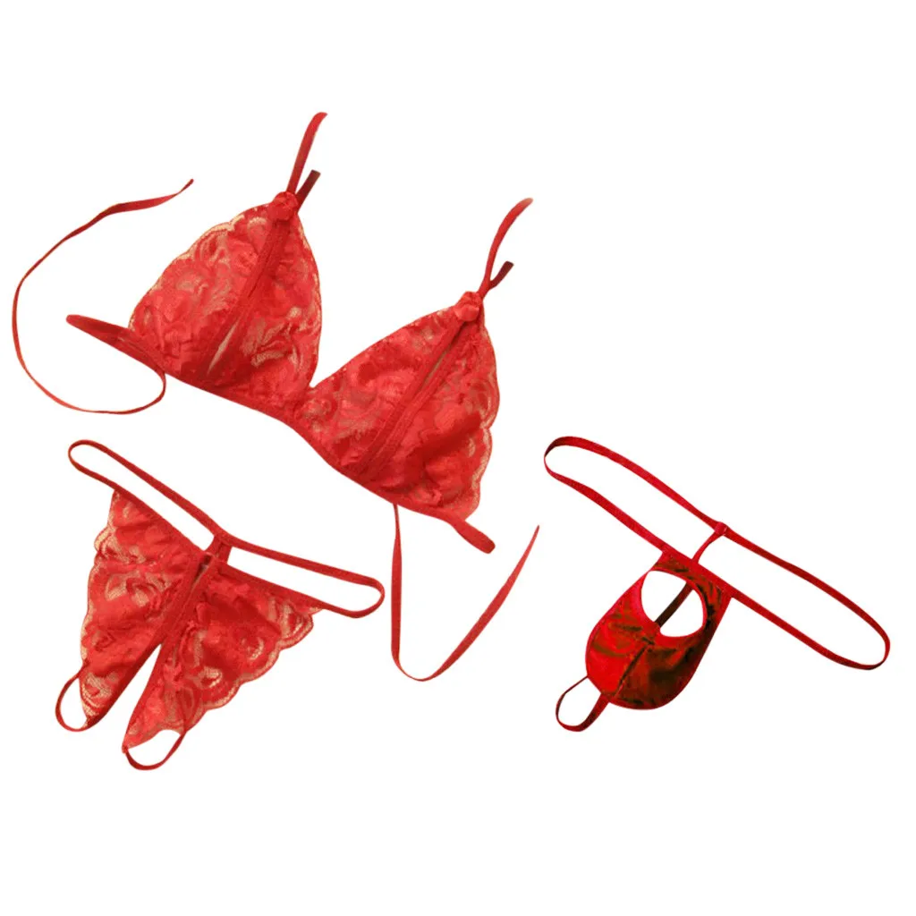 Эротическое горячее сексуальное нижнее белье Babydoll кружевное с вырезами для