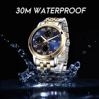 mens watches solid stainless steel quartz dual display movement sport watch luxury military analog led sports clock men tvg961