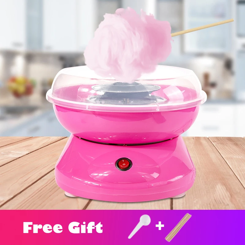 

Food Processor Machine Electric Cotton Candy Machine For Home DIY Girl Boy Gift Marshmallow With Bamboo Sticks And Sugar Spoons