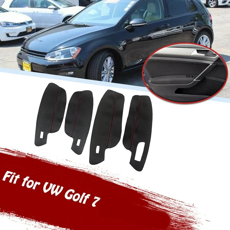 

4 шт., защитная накладка на дверную ручку автомобиля, из микрофибры